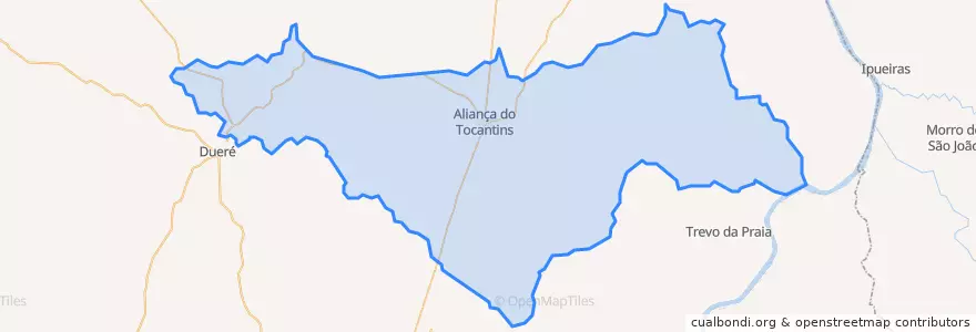 Mapa de ubicacion de Aliança do Tocantins.