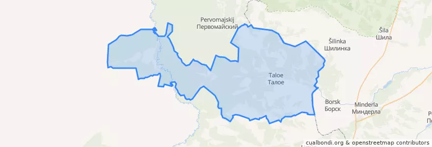 Mapa de ubicacion de Тальский сельсовет.