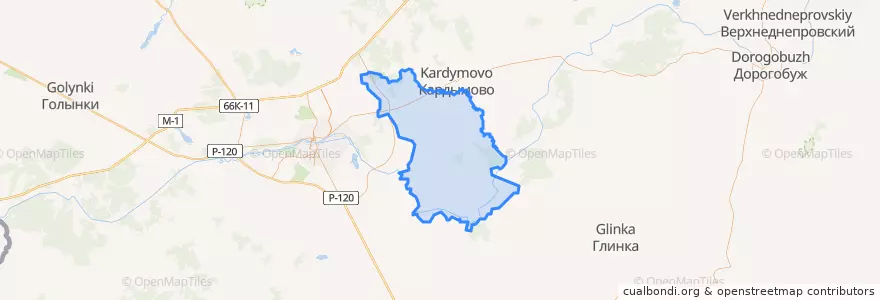 Mapa de ubicacion de Тюшинское сельское поселение.