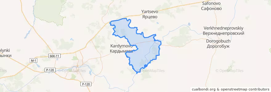 Mapa de ubicacion de Шокинское сельское поселение.