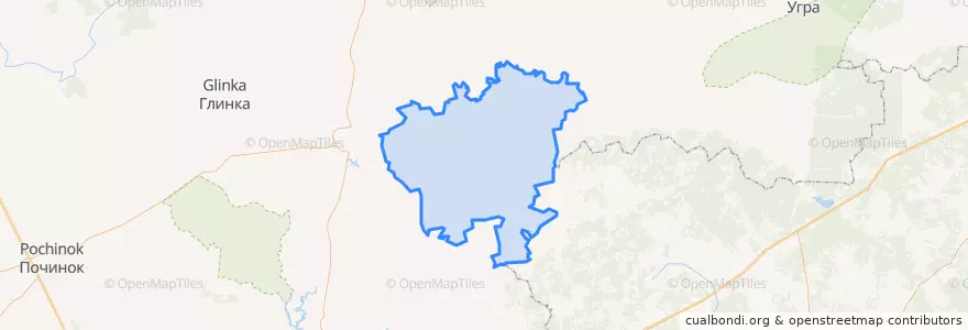 Mapa de ubicacion de Коробецкое сельское поселение.
