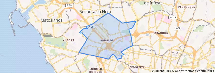 Mapa de ubicacion de Ramalde.