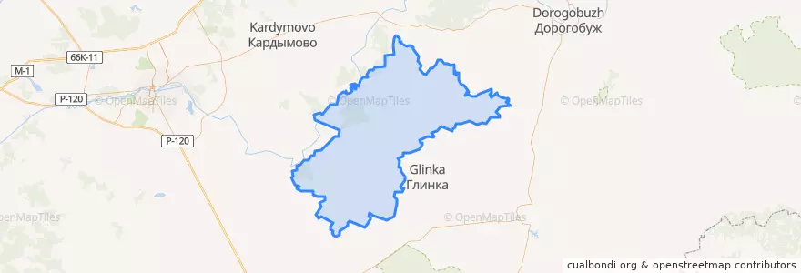 Mapa de ubicacion de Доброминское сельское поселение.