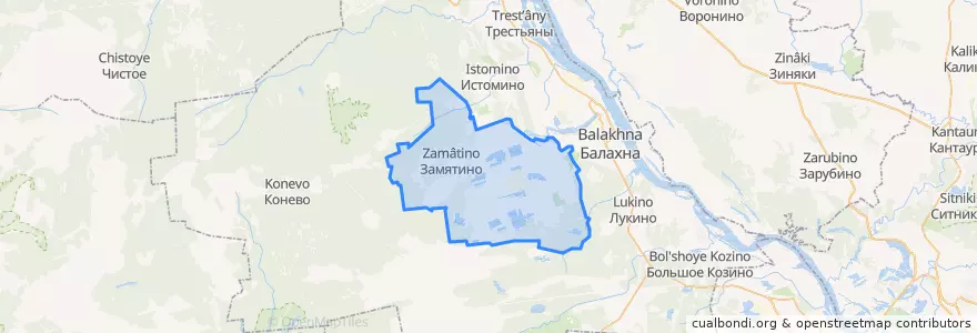 Mapa de ubicacion de городское поселение Гидроторф.
