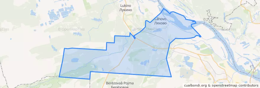 Mapa de ubicacion de городское поселение Большое Козино.