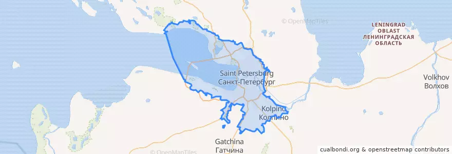 Mapa de ubicacion de São Petersburgo.