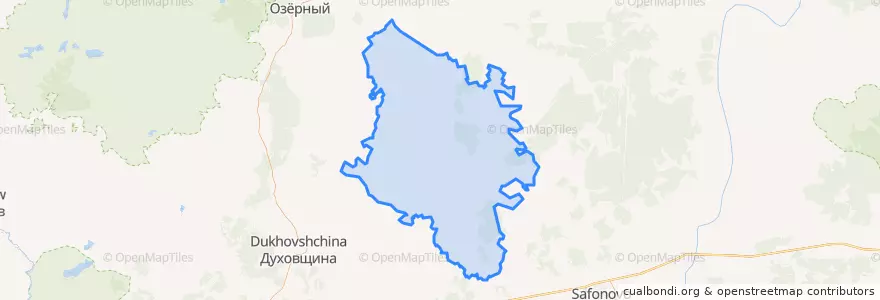 Mapa de ubicacion de Капыревщинское сельское поселение.
