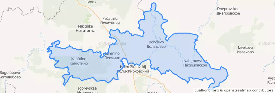 Mapa de ubicacion de Лехминское сельское поселение.