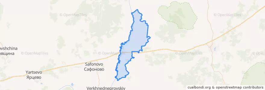 Mapa de ubicacion de Прудковское сельское поселение.