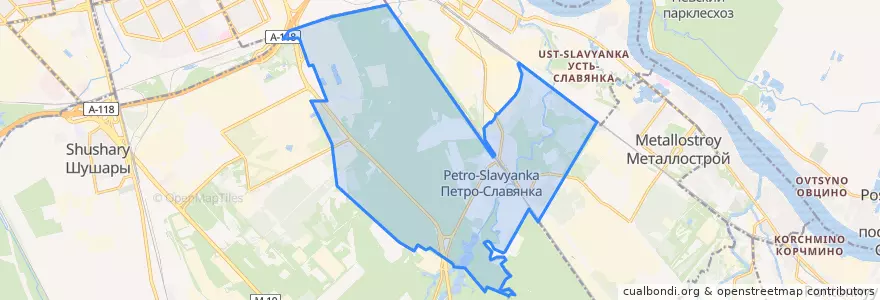 Mapa de ubicacion de Petro-Slavyanka.