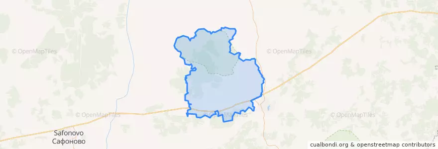 Mapa de ubicacion de Андрейковское сельское поселение.