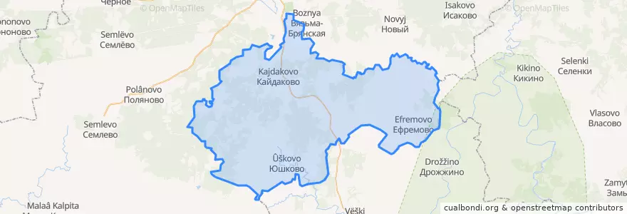 Mapa de ubicacion de Кайдаковское сельское поселение.