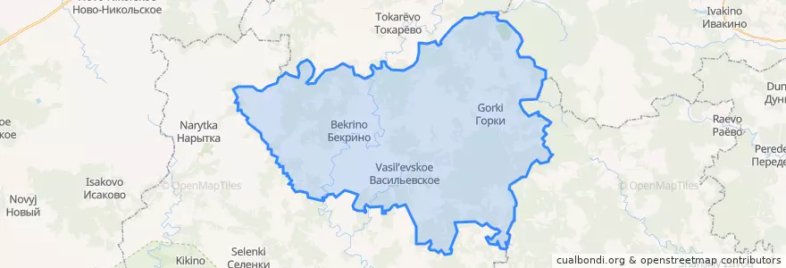 Mapa de ubicacion de Батюшковское сельское поселение.