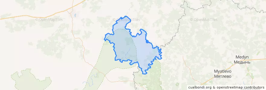 Mapa de ubicacion de Медведевское сельское поселение.
