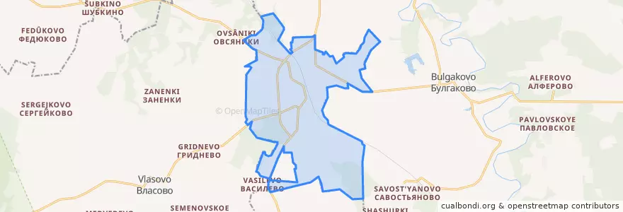 Mapa de ubicacion de Тёмкинское сельское поселение.