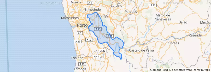 Mapa de ubicacion de Gondomar.