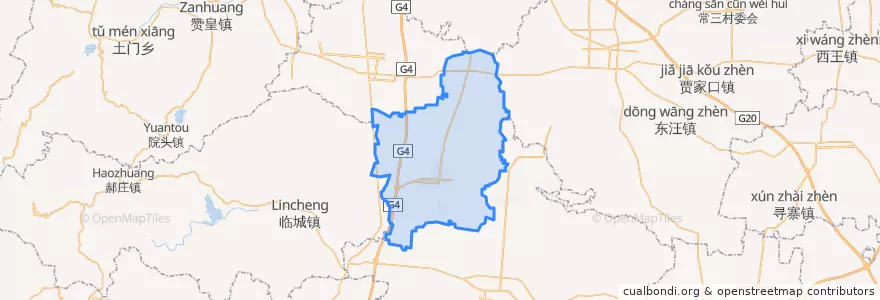 Mapa de ubicacion de 柏乡县.