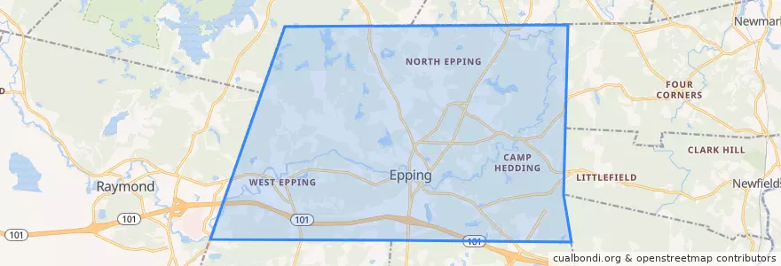 Mapa de ubicacion de Epping.