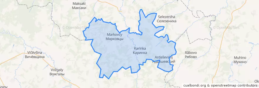 Mapa de ubicacion de Мокрецовское сельское поселение.