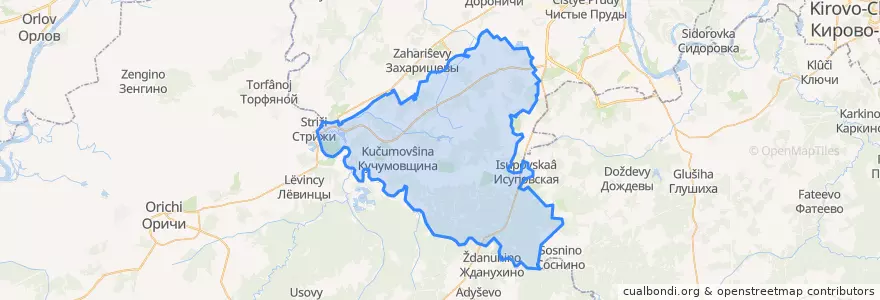 Mapa de ubicacion de Пасеговское сельское поселение.