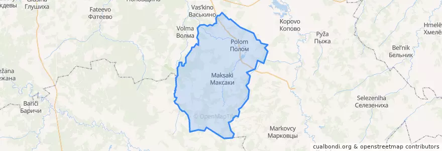 Mapa de ubicacion de Поломское сельское поселение.