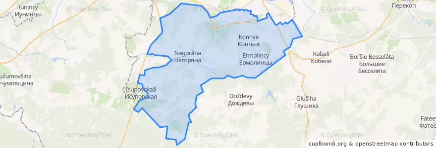 Mapa de ubicacion de Федяковское сельское поселение.