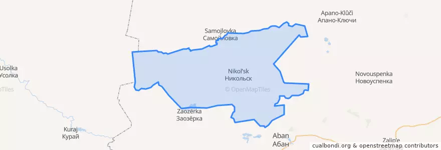 Mapa de ubicacion de Никольский сельсовет.