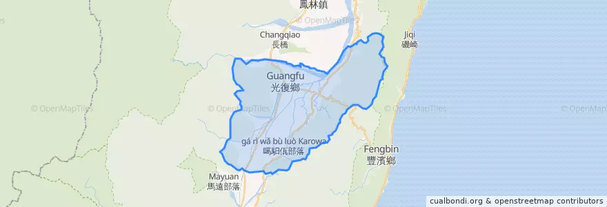 Mapa de ubicacion de 光復鄉.