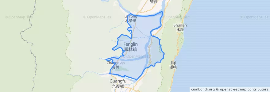 Mapa de ubicacion de 鳳林鎮.