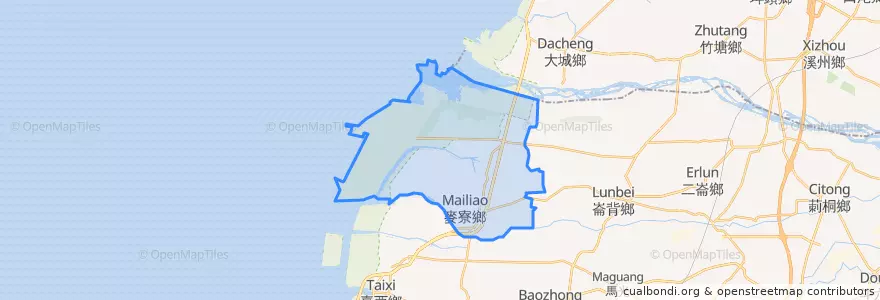 Mapa de ubicacion de 麥寮鄉.