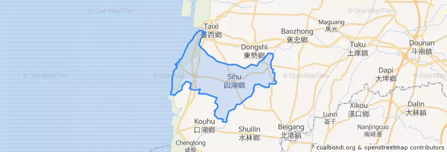 Mapa de ubicacion de 四湖鄉.