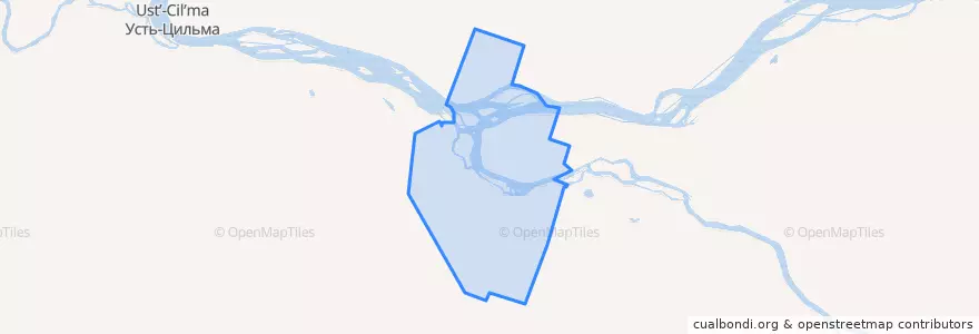 Mapa de ubicacion de сельское поселение Кельчиюр.