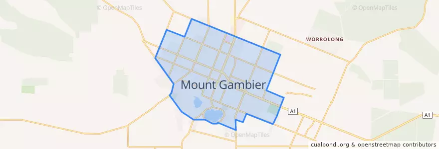 Mapa de ubicacion de City of Mount Gambier.