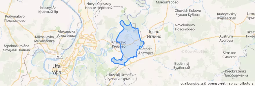 Mapa de ubicacion de Кирилловский сельсовет.