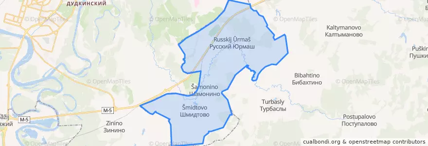 Mapa de ubicacion de Русско-Юрмашский сельсовет.