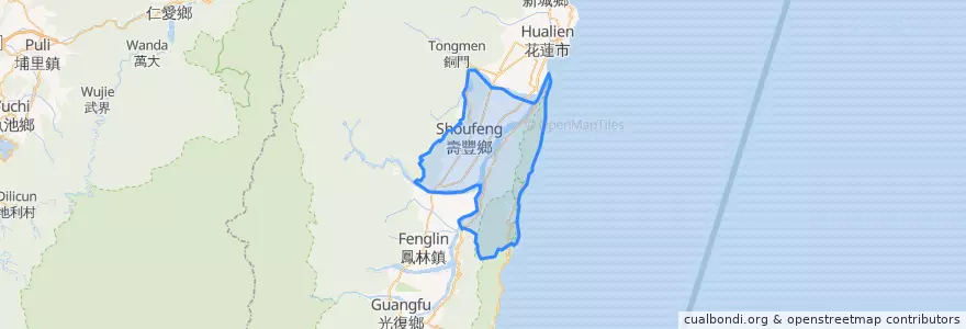 Mapa de ubicacion de 壽豐鄉.