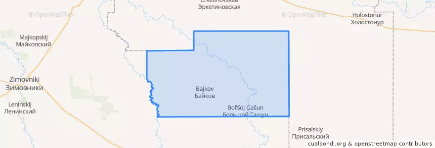 Mapa de ubicacion de Гашунское сельское поселение.