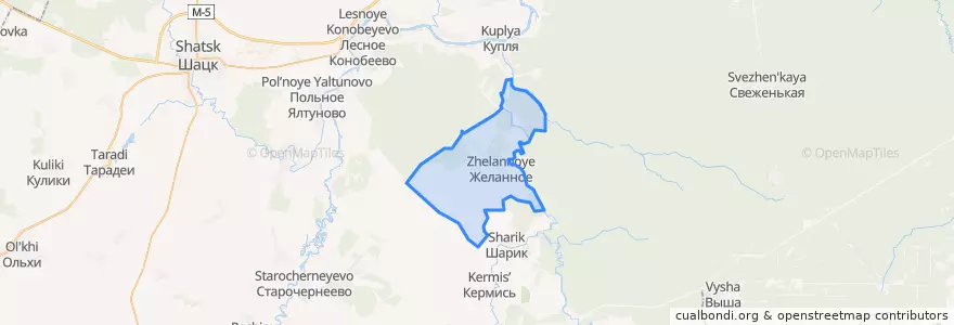 Mapa de ubicacion de Желанновское сельское поселение.