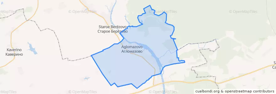 Mapa de ubicacion de Агломазовское сельское поселение.
