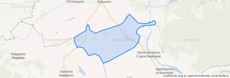 Mapa de ubicacion de Малостуденецкое сельское поселение.