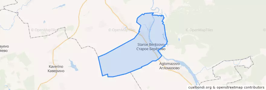 Mapa de ubicacion de Новоберёзовское сельское поселение.