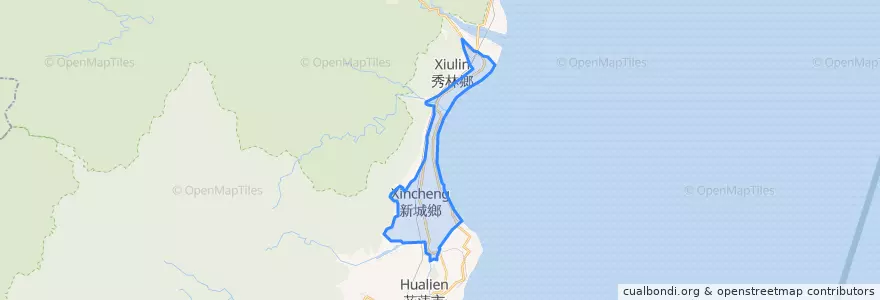 Mapa de ubicacion de Xincheng.