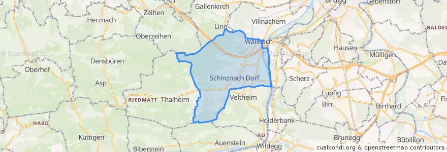 Mapa de ubicacion de Schinznach.