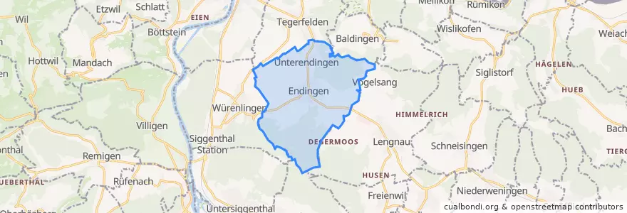 Mapa de ubicacion de Endingen.