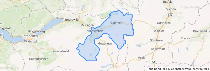 Mapa de ubicacion de Innertkirchen.
