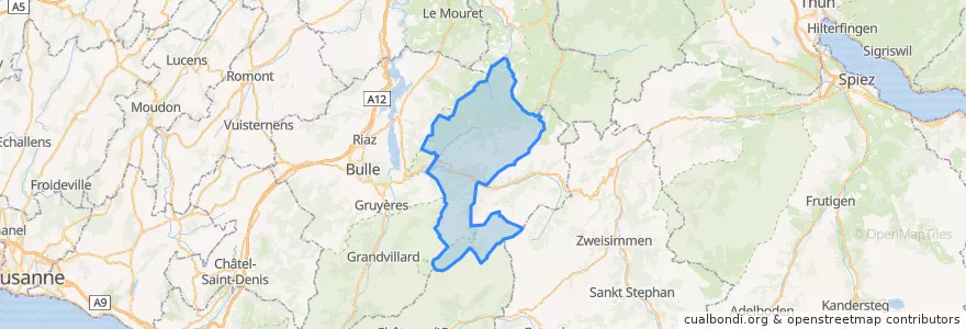 Mapa de ubicacion de Val-de-Charmey.