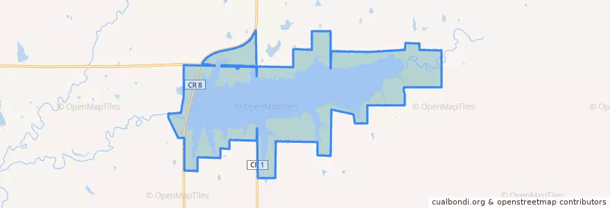 Mapa de ubicacion de Winfield City Lake Recreation Area.