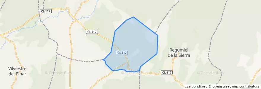 Mapa de ubicacion de Monte Revenga.