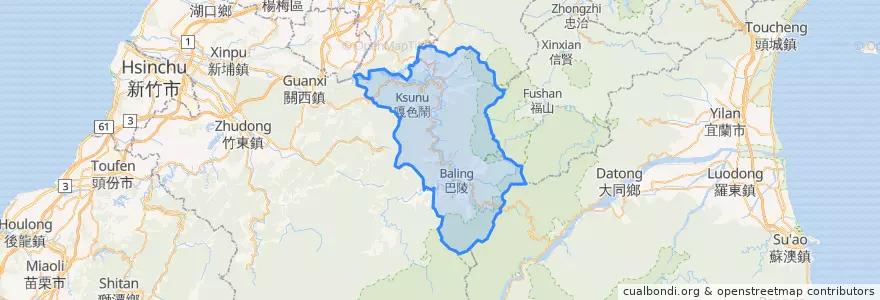 Mapa de ubicacion de 푸싱 구.