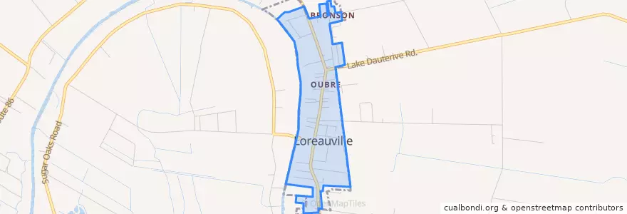 Mapa de ubicacion de Loreauville.